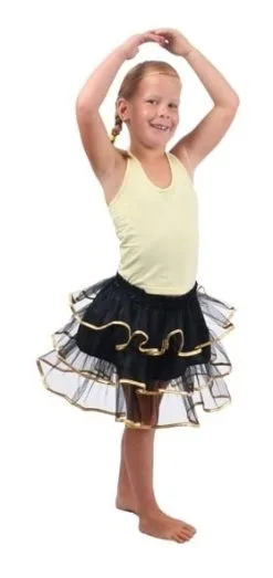 Tule Rokje Zwart/goud